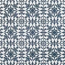 Kravet Elowynn Medallion Cove White 8x8 Matte Porcelain Tile