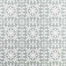 Kravet Elowynn Medallion Seafoam Green 8x8 Matte Porcelain Tile