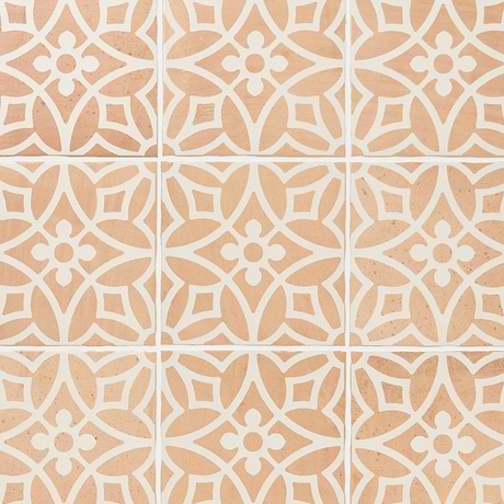 Saltillo Flora Terracotta 9x9 Matte Porcelain Tile