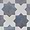 Parma Denim Blue Matte Star and White Matte Cross 6" Terracotta Look Porcelain Tile