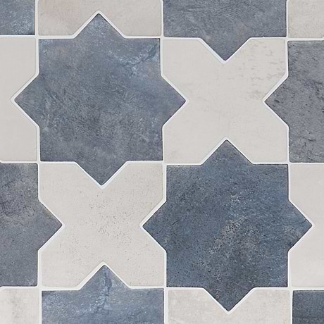 Parma Denim Blue Matte Star and White Matte Cross 6