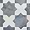 Parma Denim Blue Matte Star and White Polished Cross 6" Terracotta Look Porcelain Tile