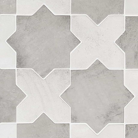 Parma Dove Gray Matte Star and White Matte Cross 6