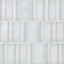 Kinro Winter White 6x6 3D Crackled Glossy Porcelain Tile