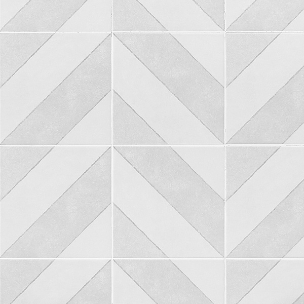 Auteur Diagonals Chevron-Offset Ash Gray 9x9  Matte Porcelain Tile
