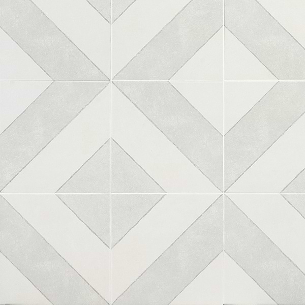 Auteur Diagonals Jewel Ash Gray 9x9 Matte Porcelain Tile