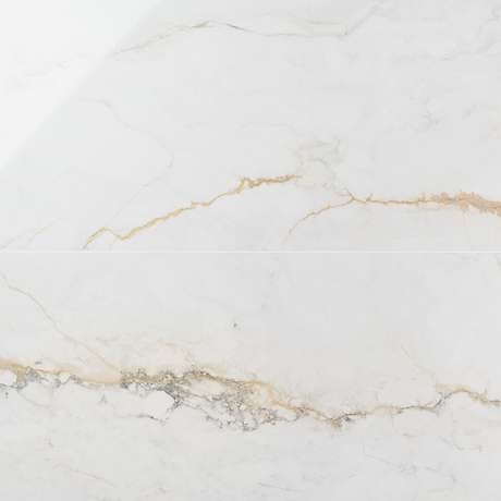 Calacatta Machia White Gold 24x48 Marble Look Polished Porcelain Tile