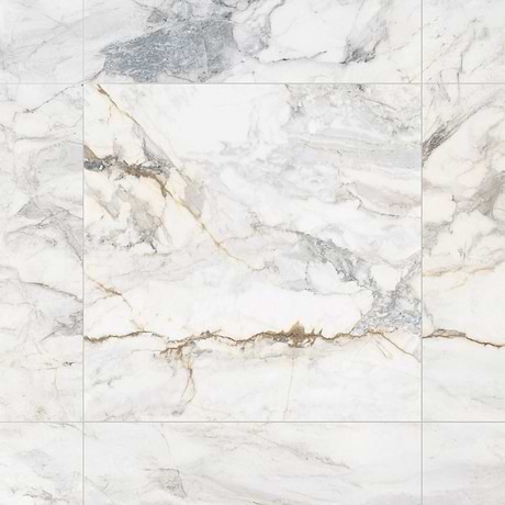 Calacatta Macchia White Gold 48x48 Marble Look Matte Porcelain Tile