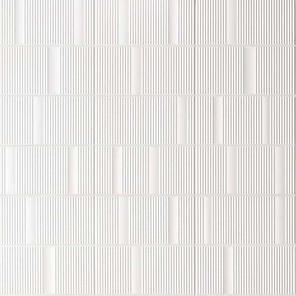 Division White 8x16 Fluted 3D Matte Ceramic Wall Tile