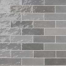 Portmore Gray 3x8 Glossy Ceramic Subway Tile