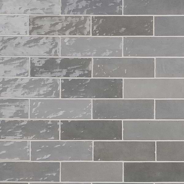 Portmore Gray 3x8 Glossy Ceramic Subway Tile