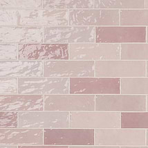 Portmore Pink 3x8 Glossy Ceramic Subway Tile