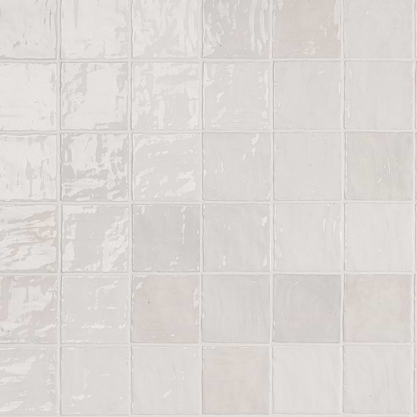 Portmore White 4x4 Glossy Ceramic Tile