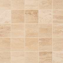 Classic Travertine Premium 4x4 Filled Brushed Vein Cut Tile