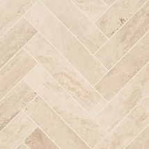 Ivory Travertine Premium 2.5x12 Filled Brushed Vein Cut Tile