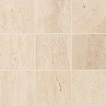 Ivory Travertine Premium 6x6 Vein Cut Filled Honed Tile