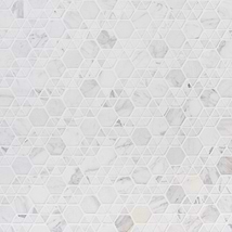 Aspekt Calacatta 2" Hexagon Honed Marble Mosaic Tile