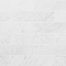 Bianco Carrara 3x12 Honed Marble Tile