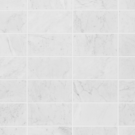 Bianco Carrara 3x6 Honed Marble Tile