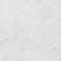 Bianco Carrara 2" Hexagon Polished Marble Mosaic Tile