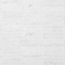 Bianco Carrara 1x6 Stacked Honed Marble Mosaic Tile