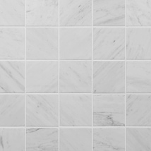 Velour Bianco Carrara 4x4 Leather Marble Tile