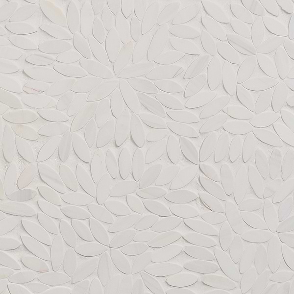 Breeze Flower Bianco Dolomite Honed Marble Mosaic Tile
