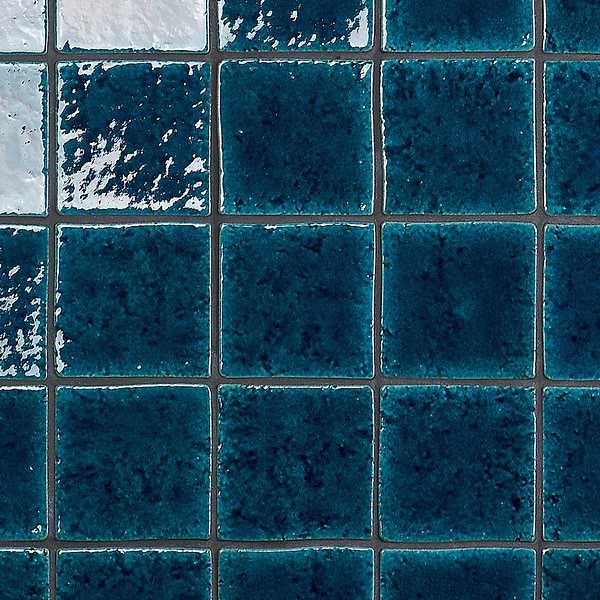 Breeze Ocean Blue 5" Square Crackled Glossy Porcelain Tile