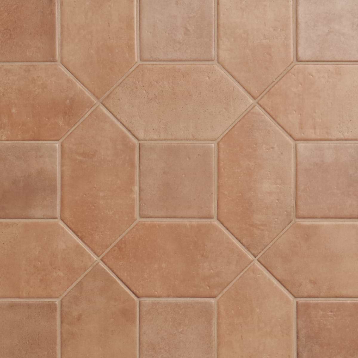 Morocco Terracotta 4x8 Picket and 4x4 Square Matte Porcelain Tile
