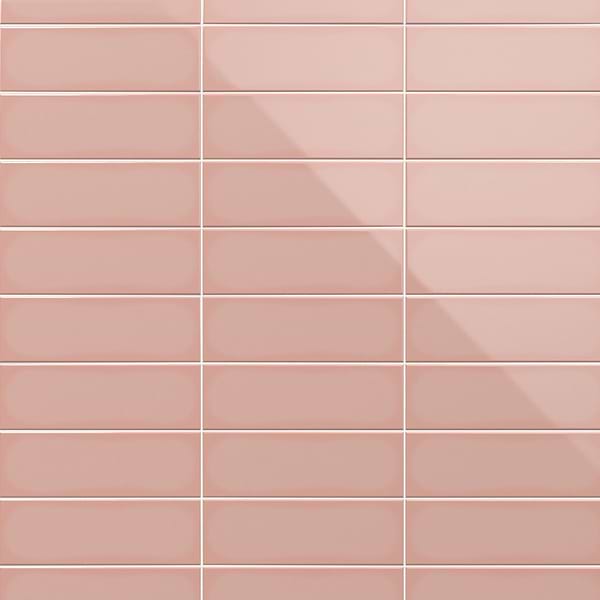 Park Hill Coral Rose Pink 4X12 Polished Porcelain Tile