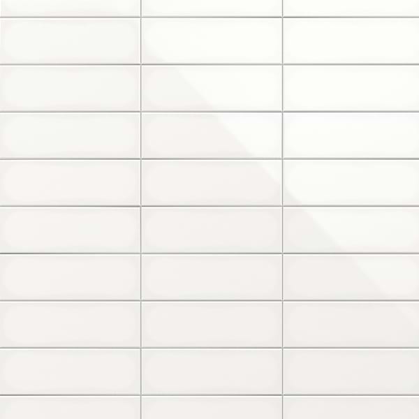 Park Hill White 4x12 Polished Porcelain Tile