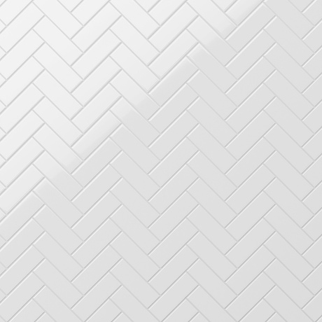 Serenity White 1x3 Herringbone Polished Porcelain Mosaic Tile