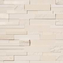 StackStone Ebbor Beige 3D Mixed Finish Limestone Mosaic Tile