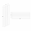 Ponto Bianco White Fluted 5x16 3D Polished Porcelain Tile