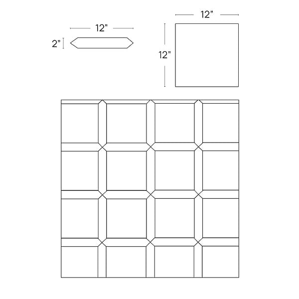 Prezzo Ice Gray 12x12 Square and Glacier White 2x12 Picket Honed Marble Tile