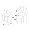 Province White and Silver 30" Single Vanity with Pure White Quartz Top