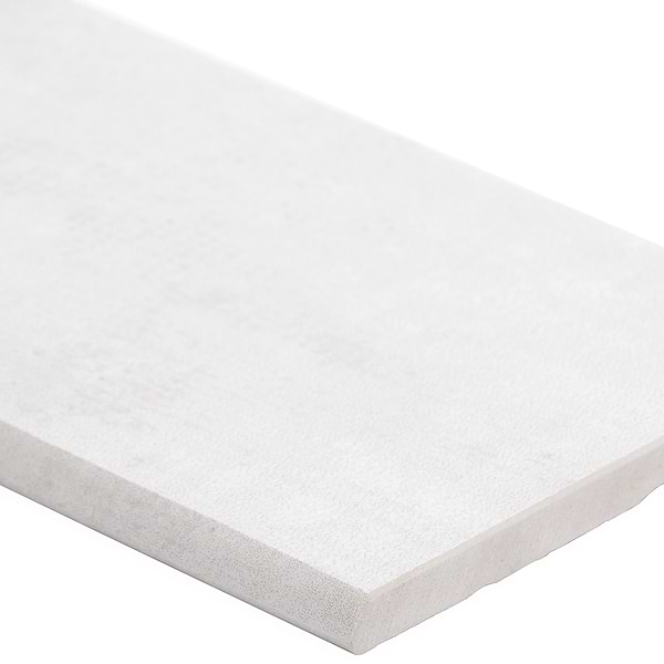 Holland Blanc Light Gray 4x24 Matte Porcelain Bullnose