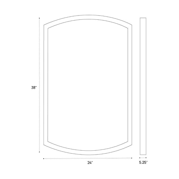 Radium Silver 24x38" Rectangle Recessed or Wall Mounted Left-Hand LED Medicine Cabinet with Mirror in Silver, View 12, open zoomed image