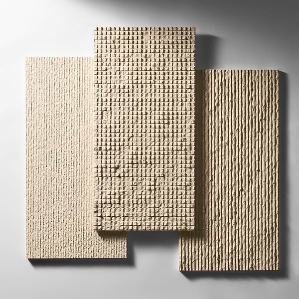 Rakestone Carved Cube Porto Beige 12x24 3D Honed Limestone Stone Tile