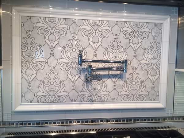 White Thassos 2x12 Polished Marble Chair Rail Liner