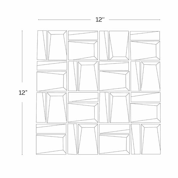 Rumi French Blue 2x3 Polished Mirrored Glass Mosaic Tile