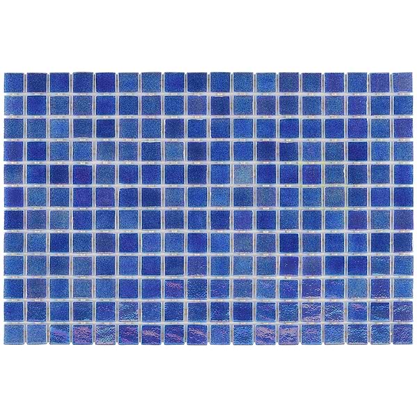 Sample-Swim Blue Lagoon 1x1 Glass Polished Mosaic Tile