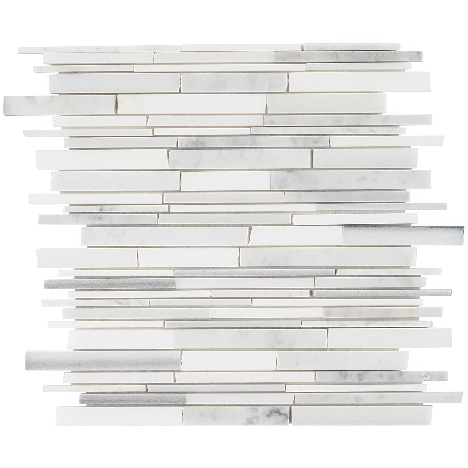 Gray Clouds Free Form Cracked Joint Brick Marble Mosaic Tile- Polished