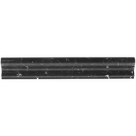 Nero Marquina 2x12 Polished Chair Rail Liner