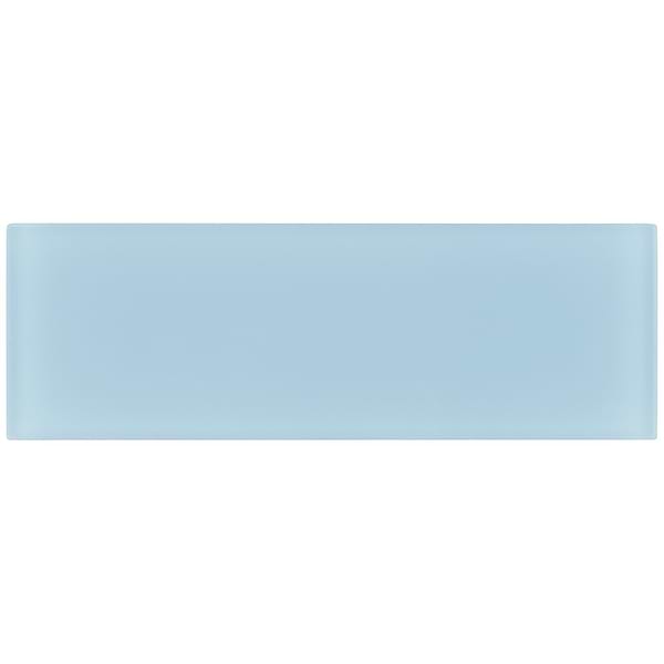 Loft Blue Gray 4x12 Frosted Glass Tile