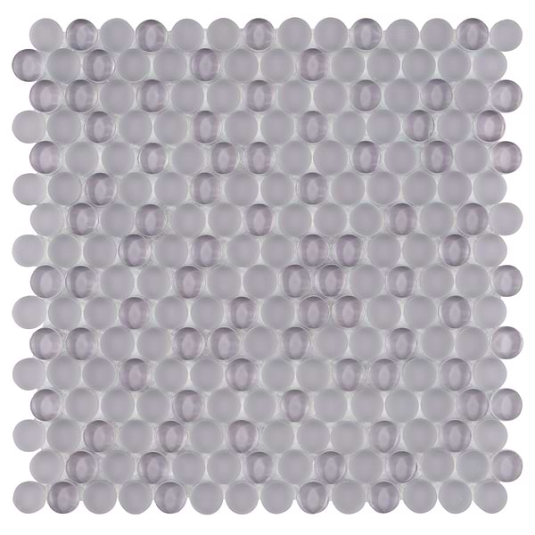 Loft Wisteria 3/4" Penny Round Glass Tile