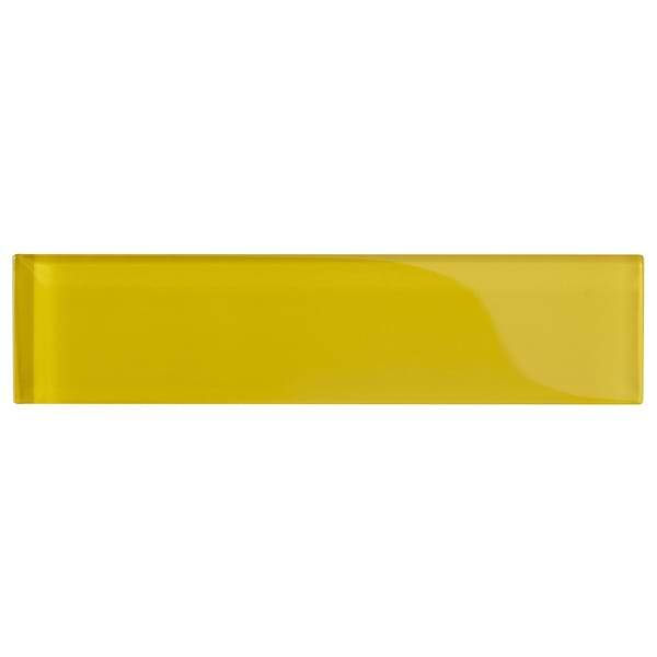 Loft Mata Hari Yellow 2x8 Polished Glass Subway Tile