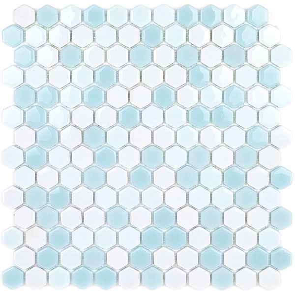 Halcyon Ice Rink Hexagon Glass Tile