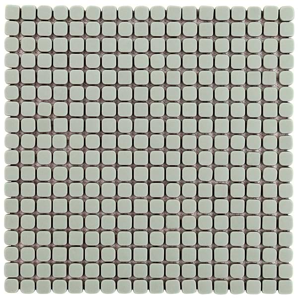 Venini Sage Green 1/2" Mini Square Frosted Glass Mosaic Tile