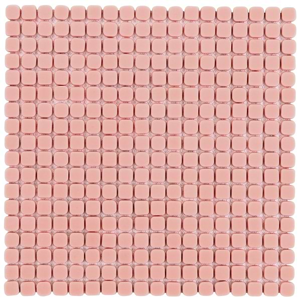 Venini Pink 1/2" Mini Square Frosted Glass Mosaic Tile